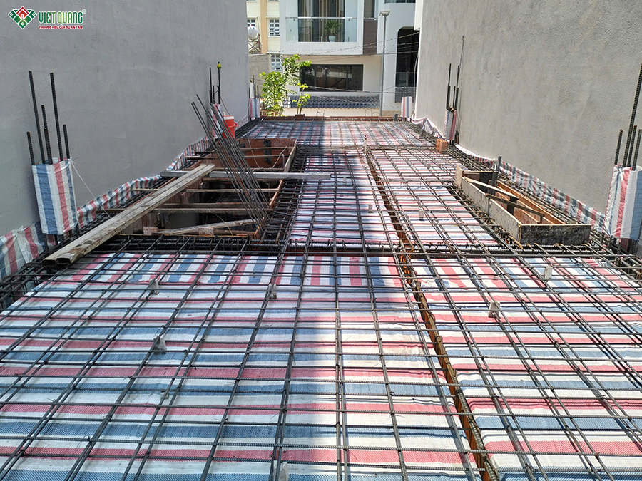 Thi công xây móng nhà 5 tầng 4x16m