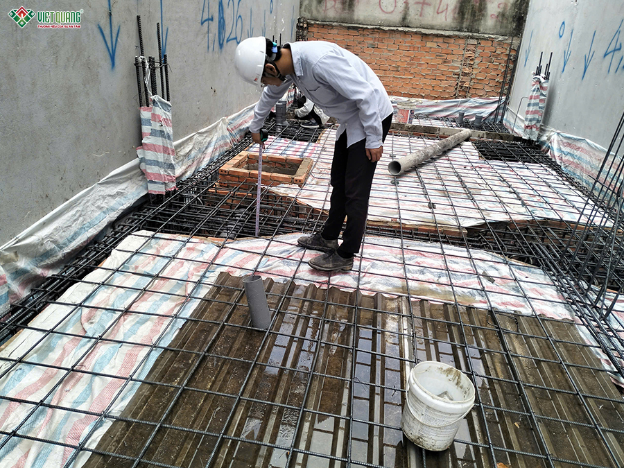 Thi công xây móng nhà 5 tầng 4x16m