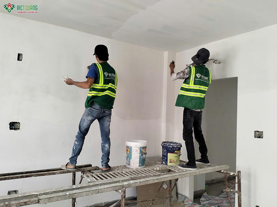 Thi công xây nhà trọn gói 5 tầng 4x16m