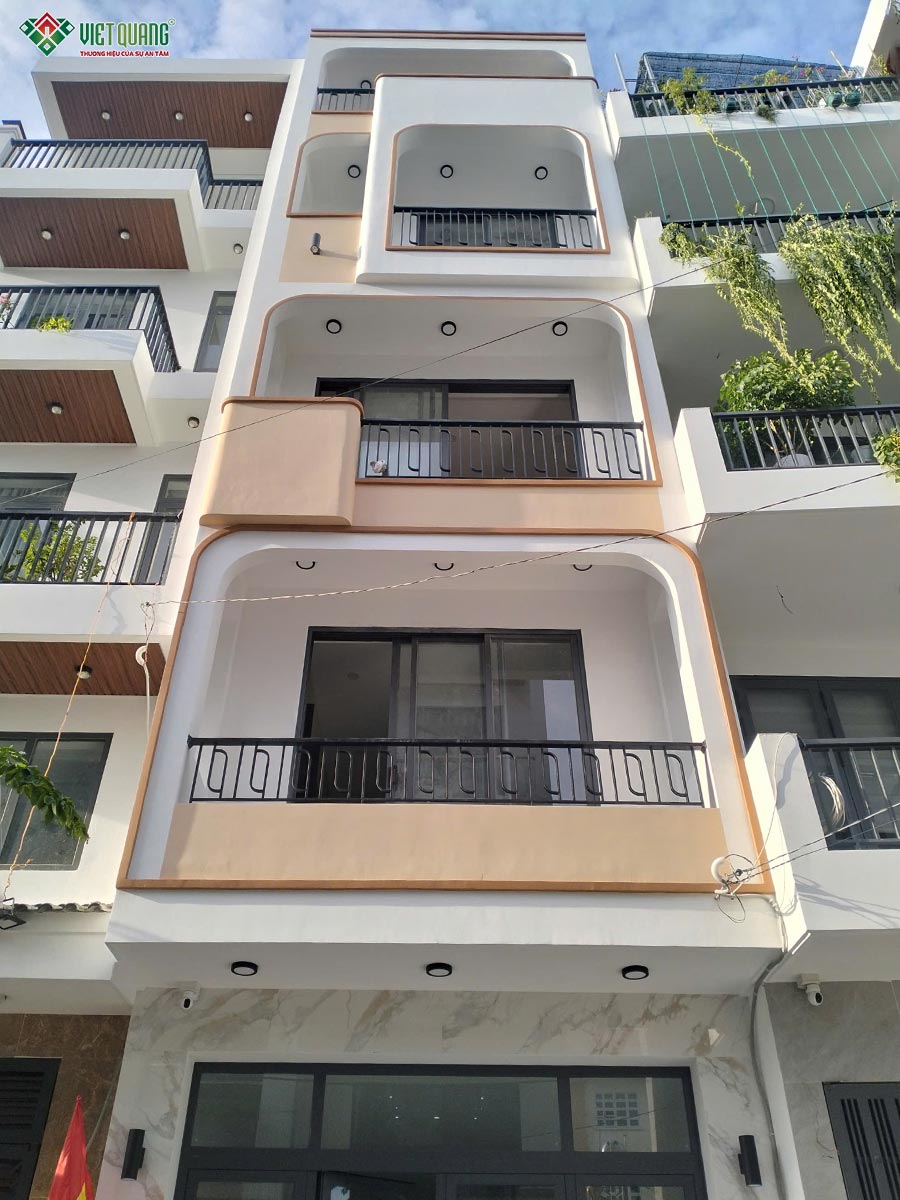 Thi công xây nhà trọn gói 5 tầng 4x16m