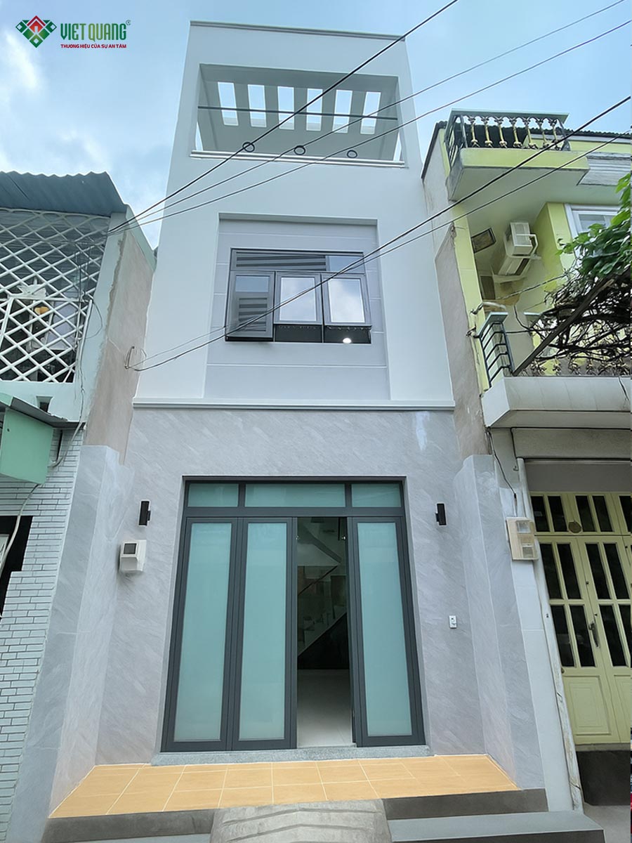 Thi công xây dựng trọn gói nhà 3 tầng 4x10m Anh Linh ở Thủ Đức