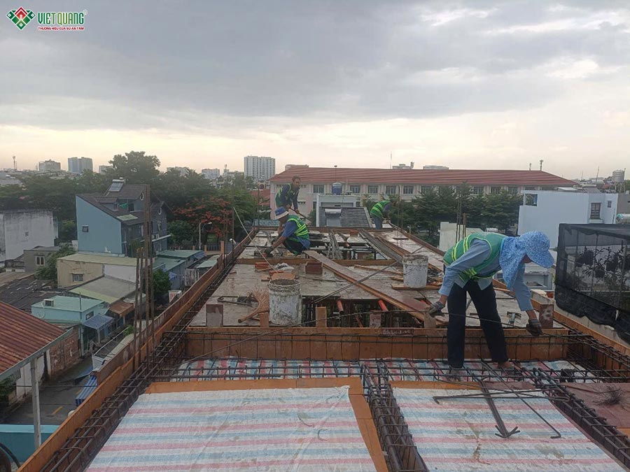 Hình ảnh gia công cốt thép mái