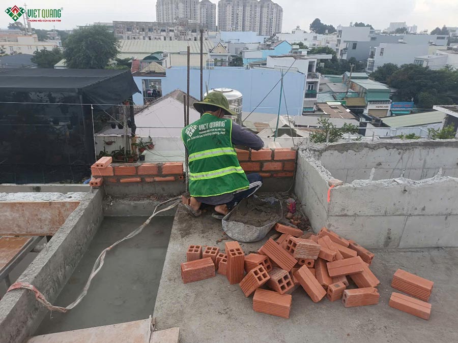 Hình ảnh xây tường mái