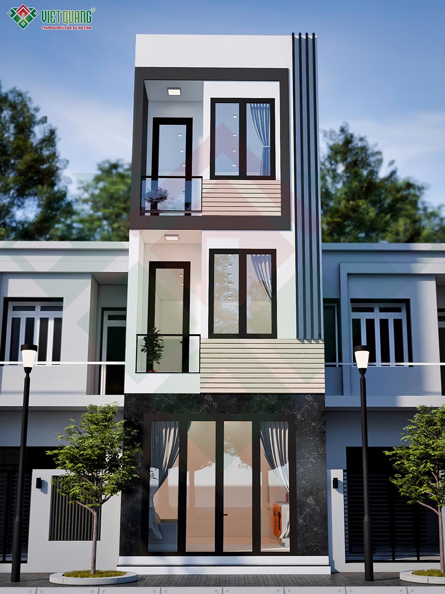 Xây nhà trọn gói 1 trệt 2 lầu 4x7m Anh Hưng ở Quận 10 