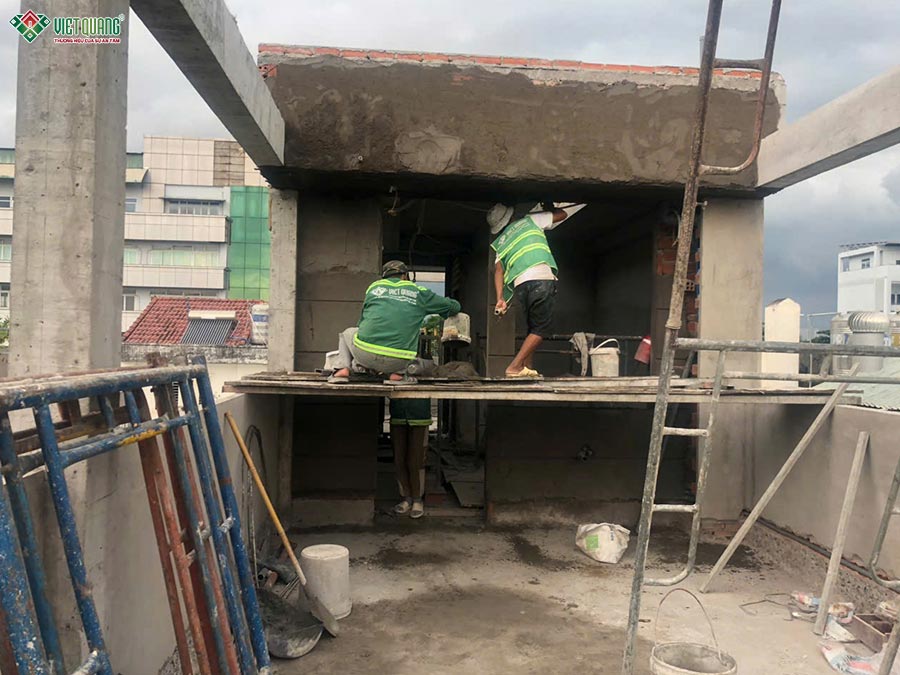 Hình ảnh thi công tô tường