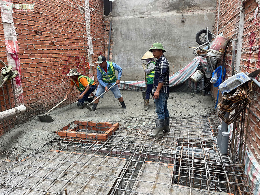 Xây dụng nhà 5 tầng 4x12m chị An quận Tân Phú