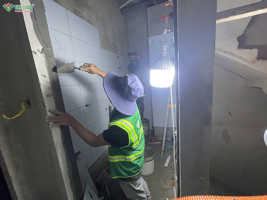 Xây dựng nhà 5 tầng 4x12m chị An quận Tân Phú