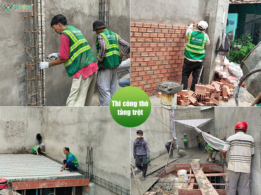 Xây dựng nhà 5 tầng 4x12m chị An quận Tân Phú