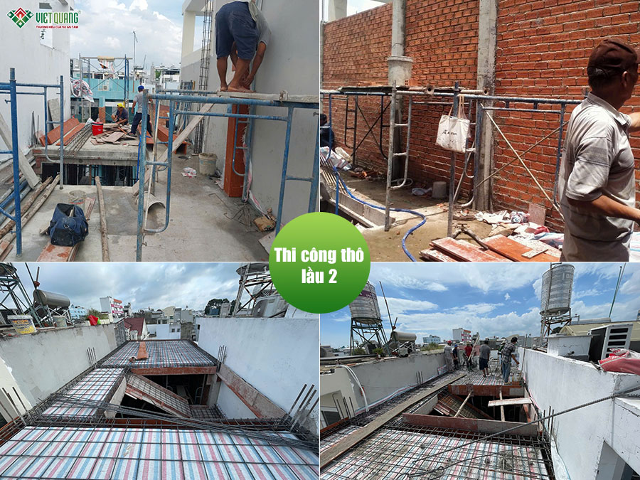 Xây dựng nhà 5 tầng 4x12m chị An quận Tân Phú