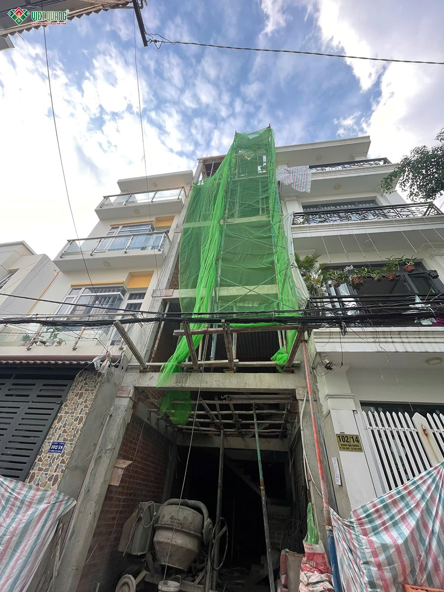 Xây dựng nhà 5 tầng 4x12m chị An quận Tân Phú