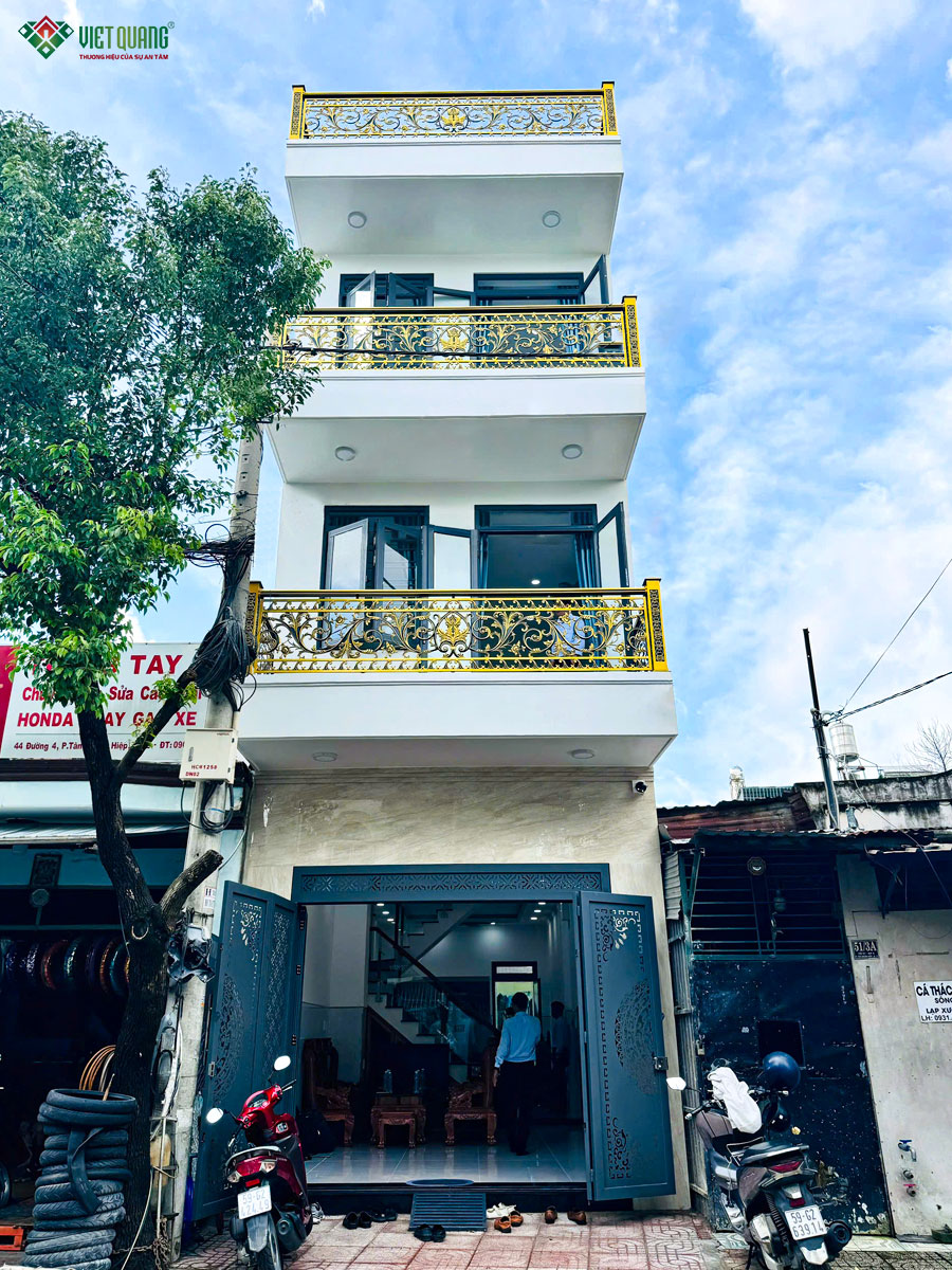 [Đang thi công] Thiết kế thi công nhà trọn gói 3 tầng 4x13m Chị Triết ở Quận 12