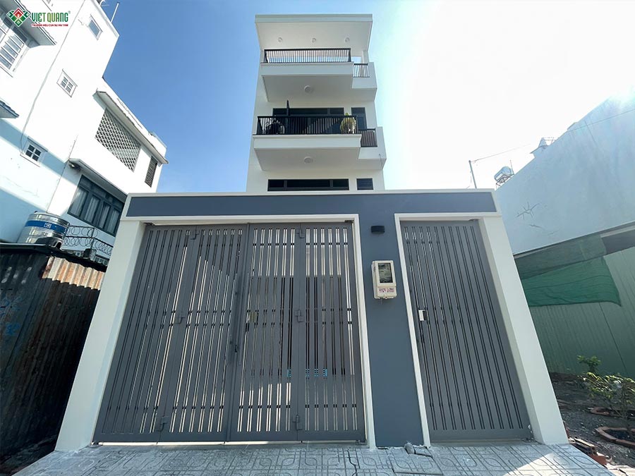 Bàn giao nhà phố 3 tầng tum sân thượng 5x18m thi công trọn gói