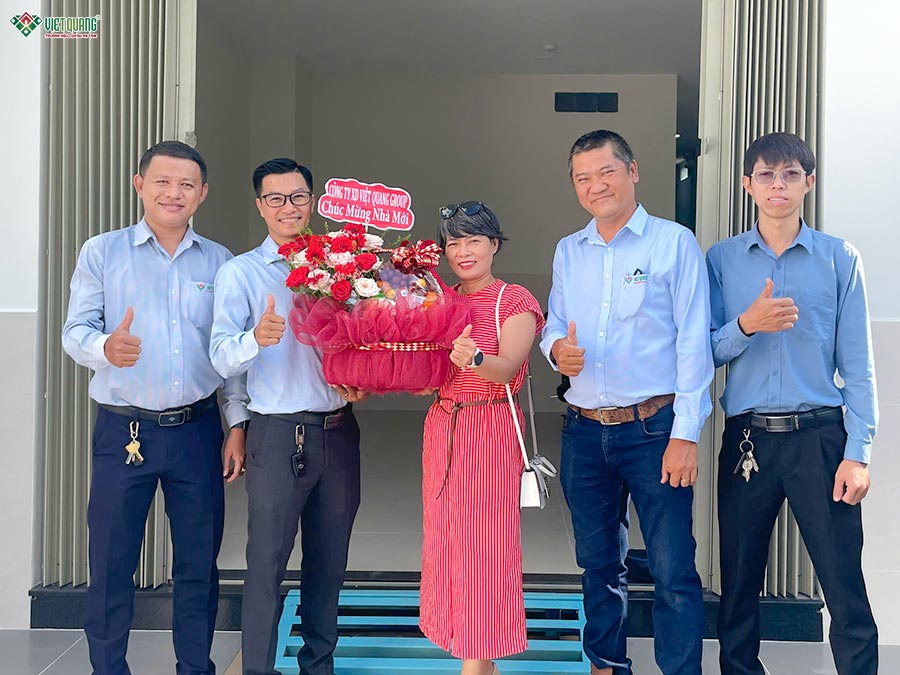 Bàn giao tòa nhà căn hộ dịch vụ 3 tầng tum sân thượng 5x18m cho gia đình chị Thơm tại TP.Thủ Đức