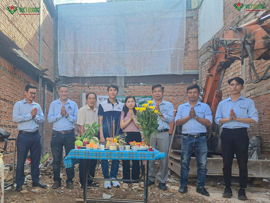 Khởi công xây dựng nhà trọn gói 4x12m cùng gia đình Anh Dũng quận Bình Thạnh