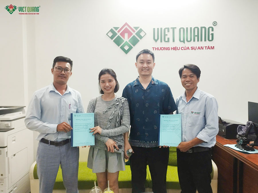 Việt Quang Group ký hợp đồng xây nhà trọn gói cùng chị Thương quận 7