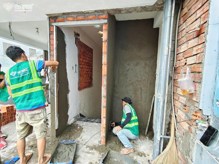 Thi công sửa nhà 1 trệt 12 lầu sân thượng