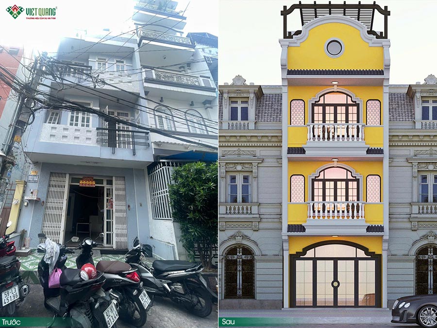 Thi công sửa chữa nhà phố 3 tầng chị Dịu ở quận 8 Tp.HCM 