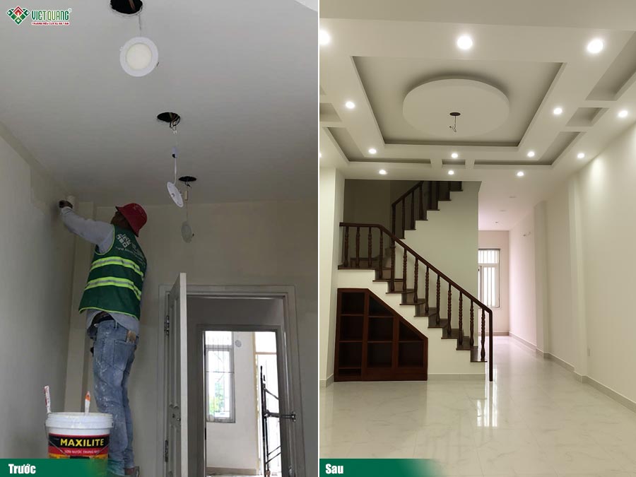 Thay đổi diện mạo nhà phố 3 tầng tum sân thượng cho gia đình anh Đại phương Thạnh Mỹ Lợi