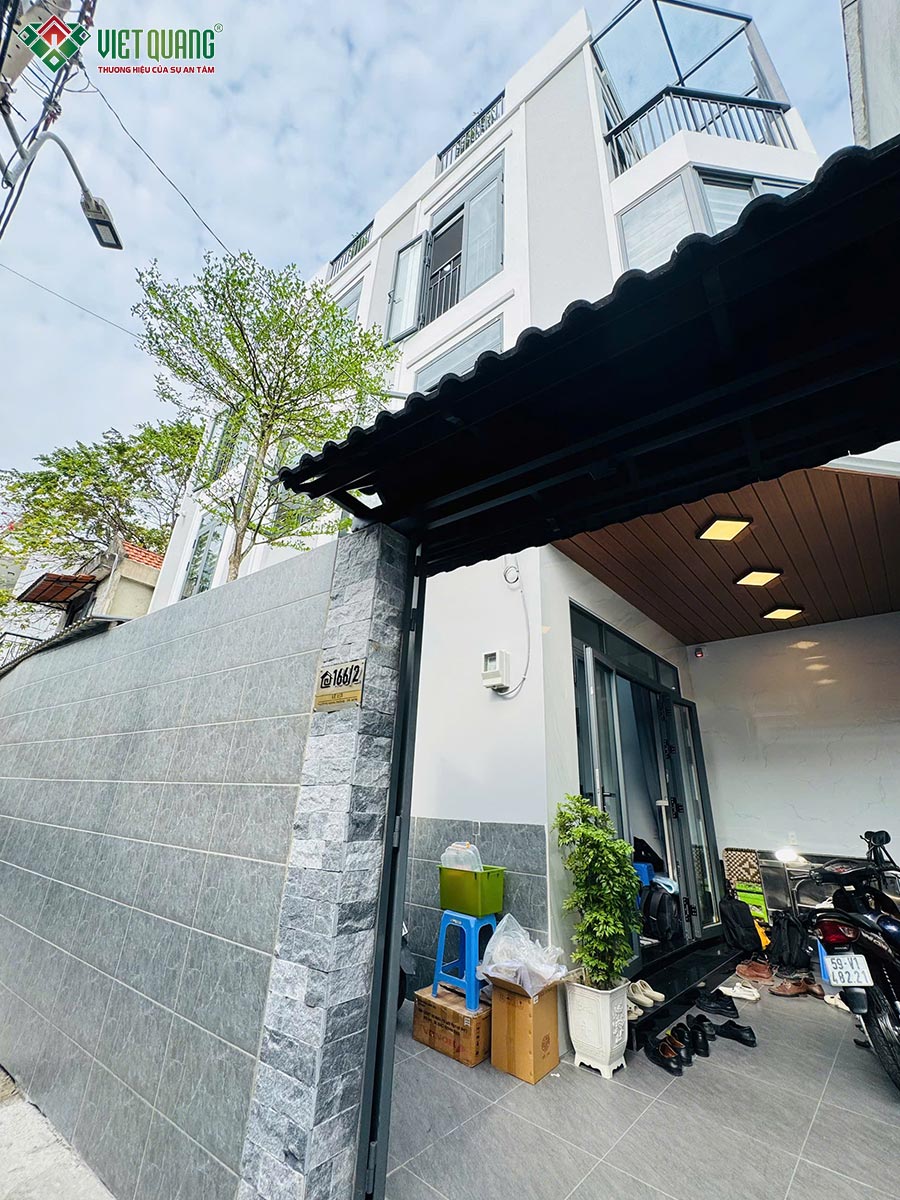 Thi công xây dựng nhà lô góc 3 tầng 5x14m cho gia đình Anh Tuấn tại phường Hạnh Thông TpHCM