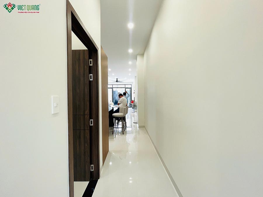 Bàn giao thiết kế thi công xây dựng trọn gói nhà 2 tầng 4x17m chị quyên Hóc Môn