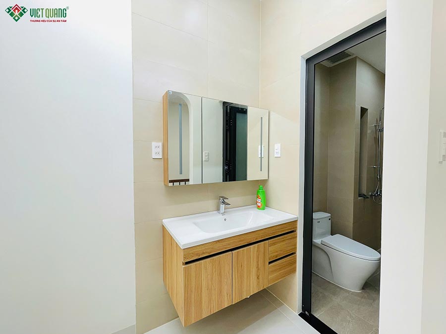 Bàn giao thiết kế thi công xây dựng trọn gói nhà 2 tầng 4x17m chị quyên Hóc Môn