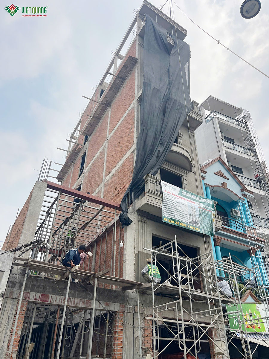 Xây dựng trọn gói nhà 6 tầng 5x18m tân cổ điển cô Xuân quận Bình Thạnh