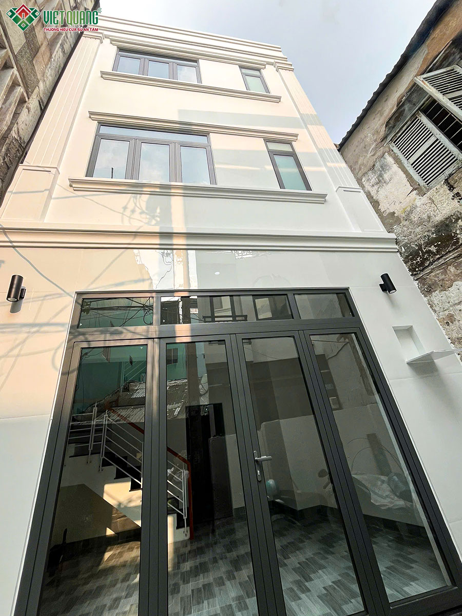 Xây dựng trọn gói nhà 3 tầng tum sân thượng 5x9m chị Liễu phường Minh Phụng, TPHCM