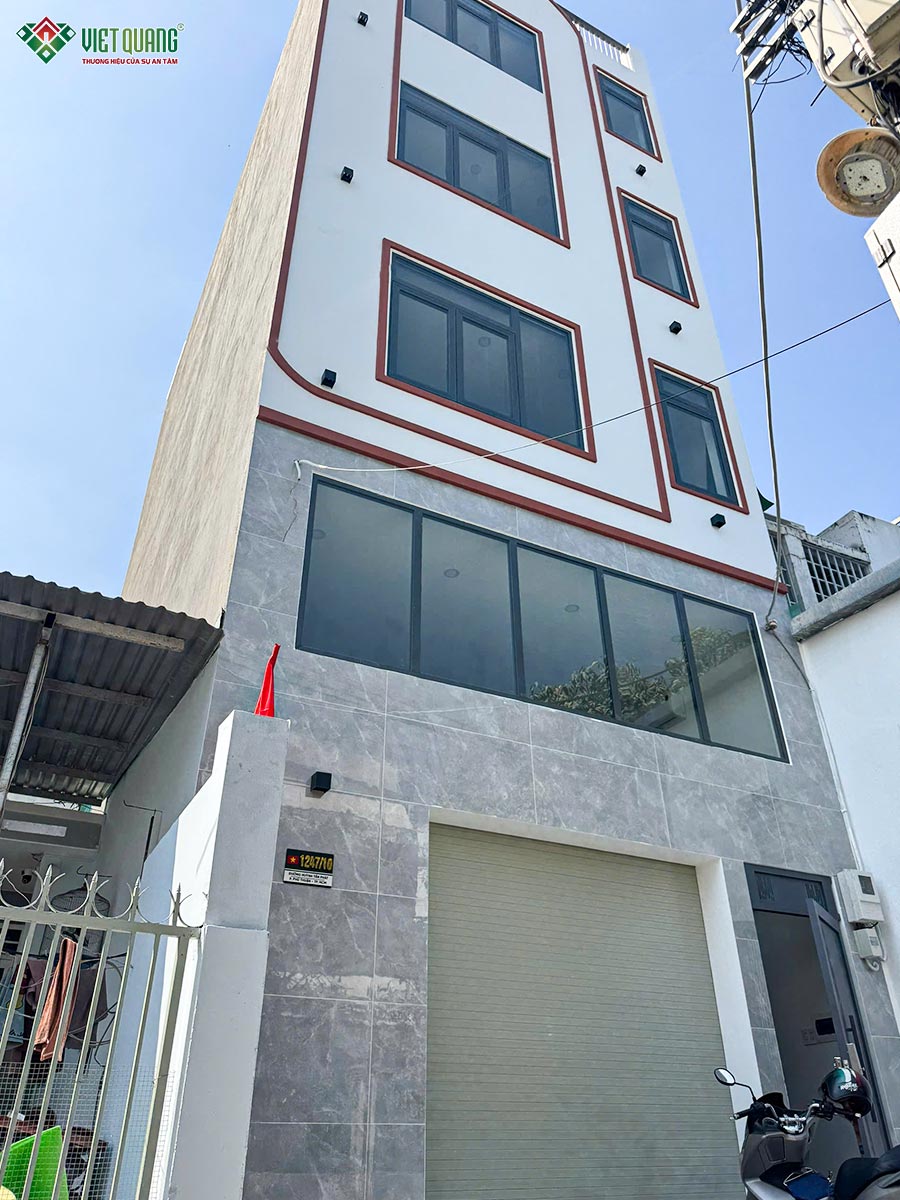 Xây dựng trọn gói nhà 1 trệt 1 lửng 3 lầu sân thượng 6x13m cho gia đình anh Giang tại Quận 7