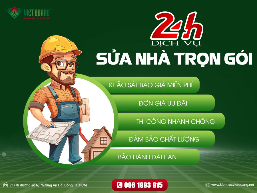 Dịch Vụ Sửa Nhà 24H: Sửa Nhà Nhanh – Tiết Kiệm – Không Gián Đoạn Cuộc Sống