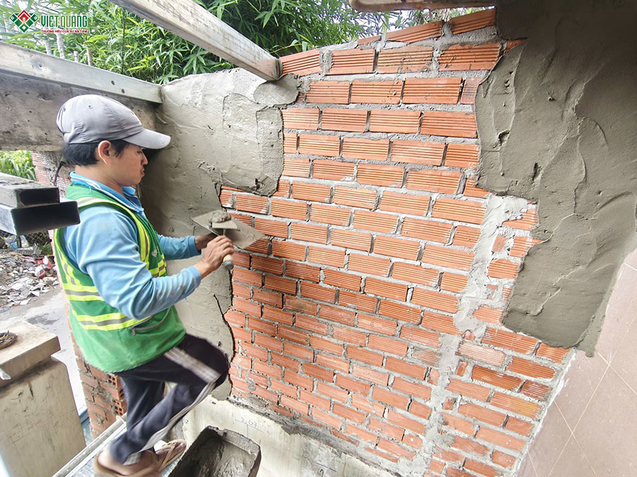 Sửa chữa nâng tầng nhà 2 tầng thành nhà 3 tầng tùm sân thượng