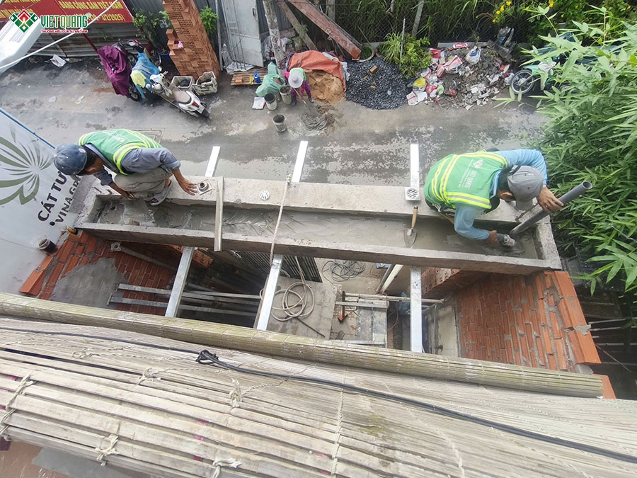 Sửa chữa nâng tầng nhà 2 tầng thành nhà 3 tầng tùm sân thượng