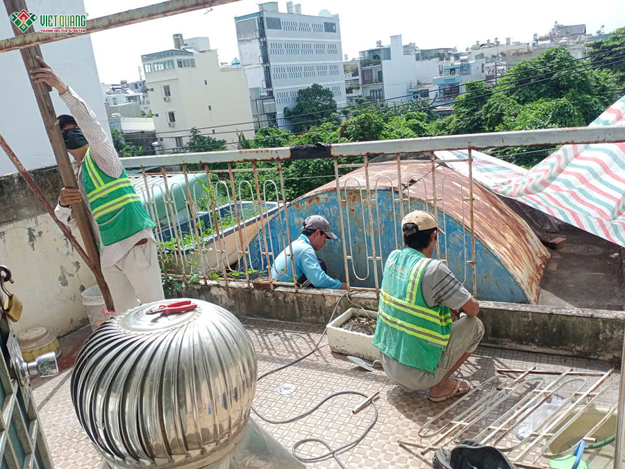 Sửa chữa nâng tầng nhà 2 tầng thành nhà 3 tầng tùm sân thượng