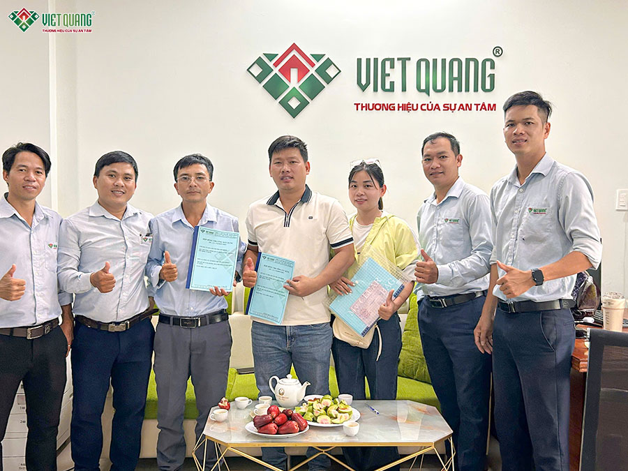 Đón Tết trong ngôi nhà mới – Việt Quang Group ký hợp đồng sửa nhà trọn gói cùng gia đình chị Trinh ngụ phường Phú Định TpHCM