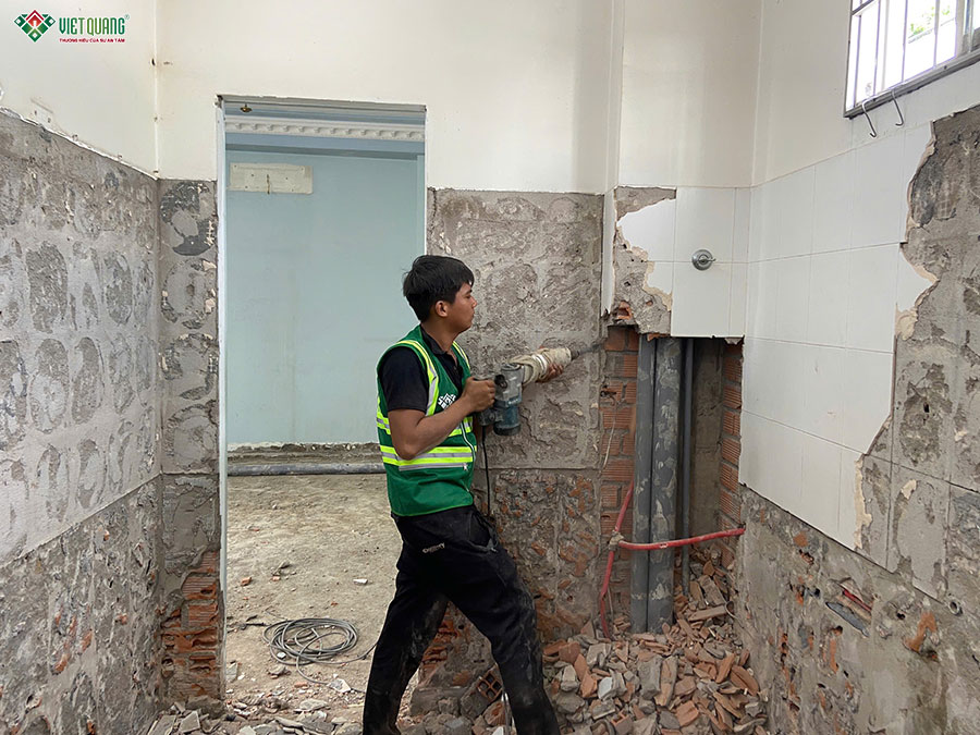 Sửa nhà trọn gói 4 tầng 5x17m anh Lộc Phường Cầu Kiệu Mới