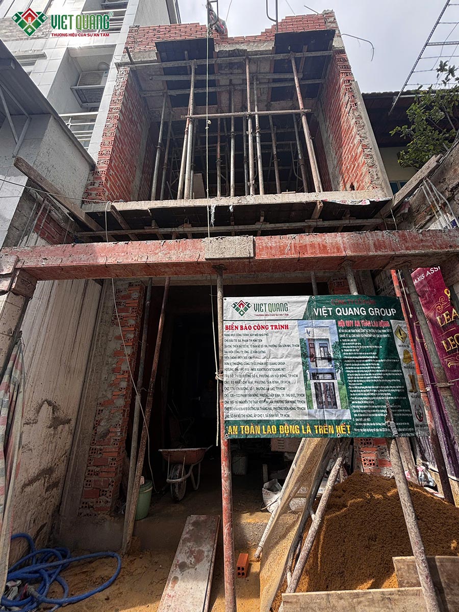 Xây dựng trọn gói nhà 2 tầng 4x12m Cô Tiên phường Tân Sơn Nhì