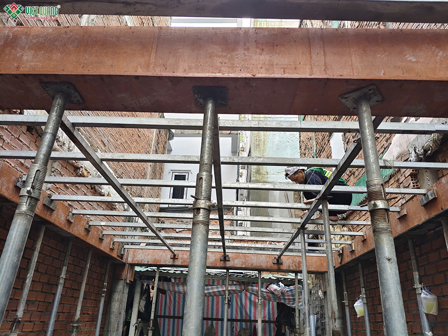 Xây dựng trọn gói nhà 4 tầng có gác lửng 4x26m