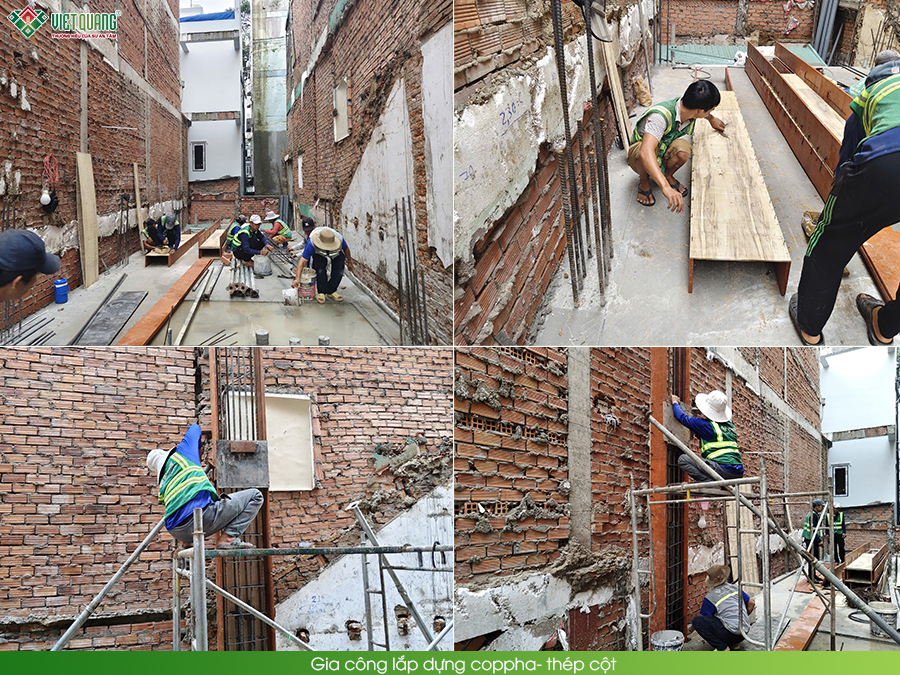 Xây dựng trọn gói nhà 4 tầng có gác lửng 4x26m