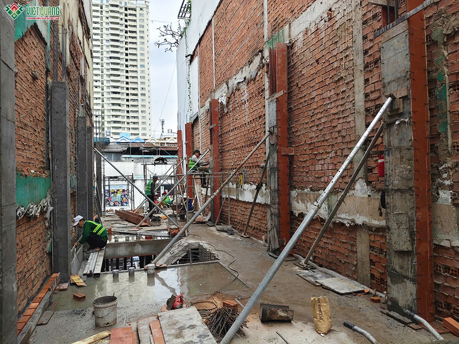 Xây dựng trọn gói nhà 4 tầng có gác lửng 4x26m