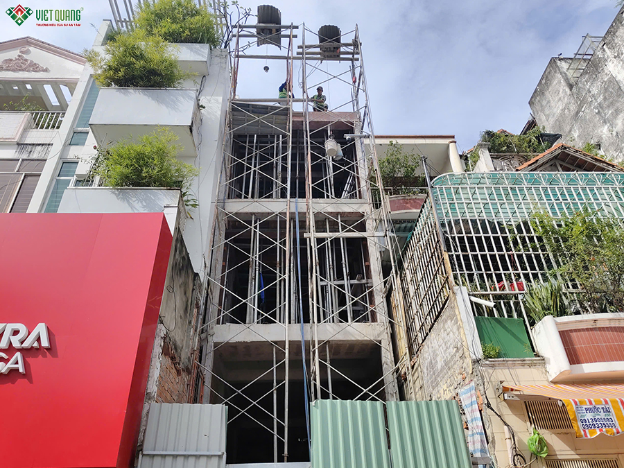 Xây dựng trọn gói nhà 4 tầng có gác lửng 4x26m