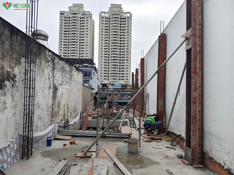 Xây dựng trọn gói nhà 4 tầng có gác lửng 4x26m