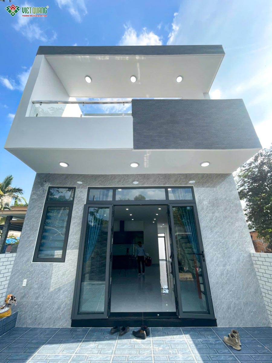 Thi công xây dựng trọn gói nhà 2 tầng 6x12m cho gia đình anh Cảnh ngụ xã Củ Chi, TPHCM