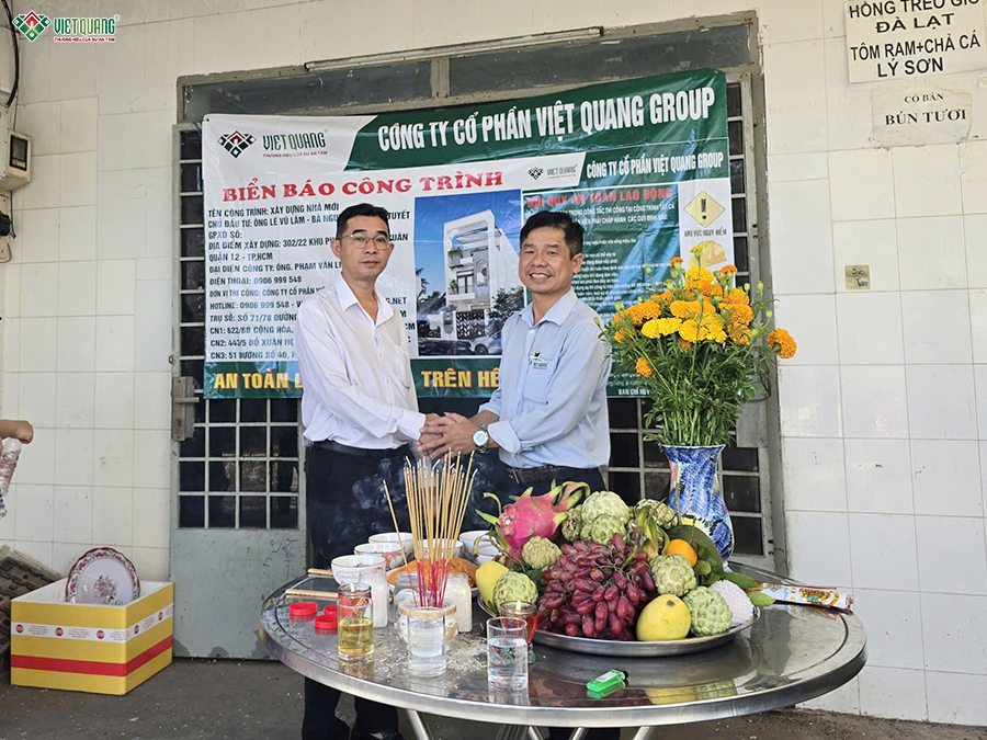 Khởi công xây nhà 1 trệt 2 lầu 6x16m