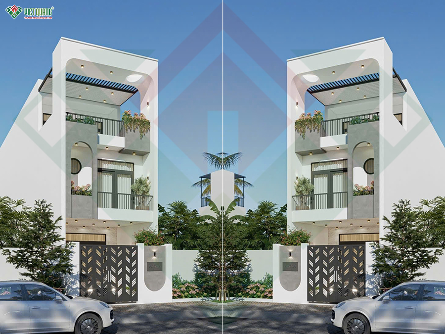 Mẫu thiết kế nhà 1 trệt 2 lầu 6x16m cho gia đình anh Lâm