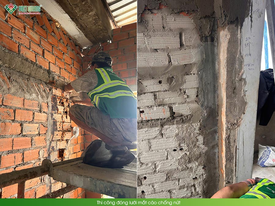 Sửa chữa nhà 1 trệt 1 lầu 5x8m chị Trinh phường Phú Định