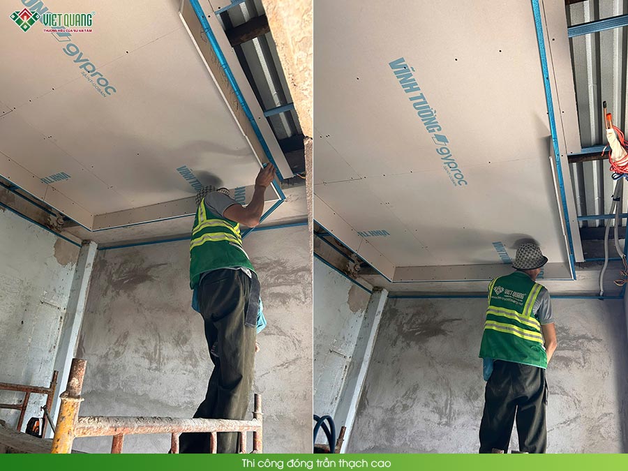 Sửa chữa nhà 1 trệt 1 lầu 5x8m chị Trinh phường Phú Định