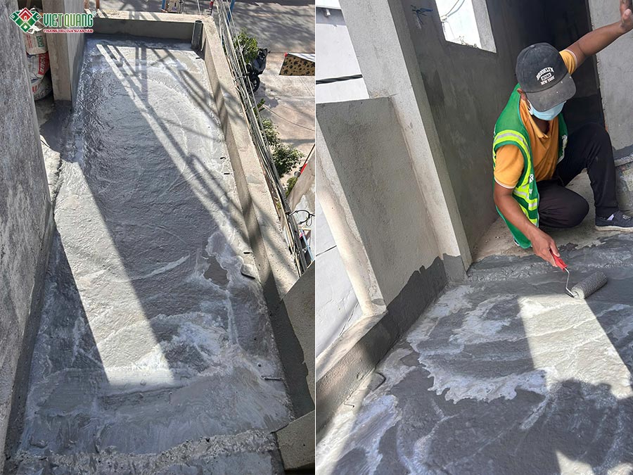 Sửa chữa nhà 1 trệt 1 lầu 5x8m chị Trinh phường Phú Định