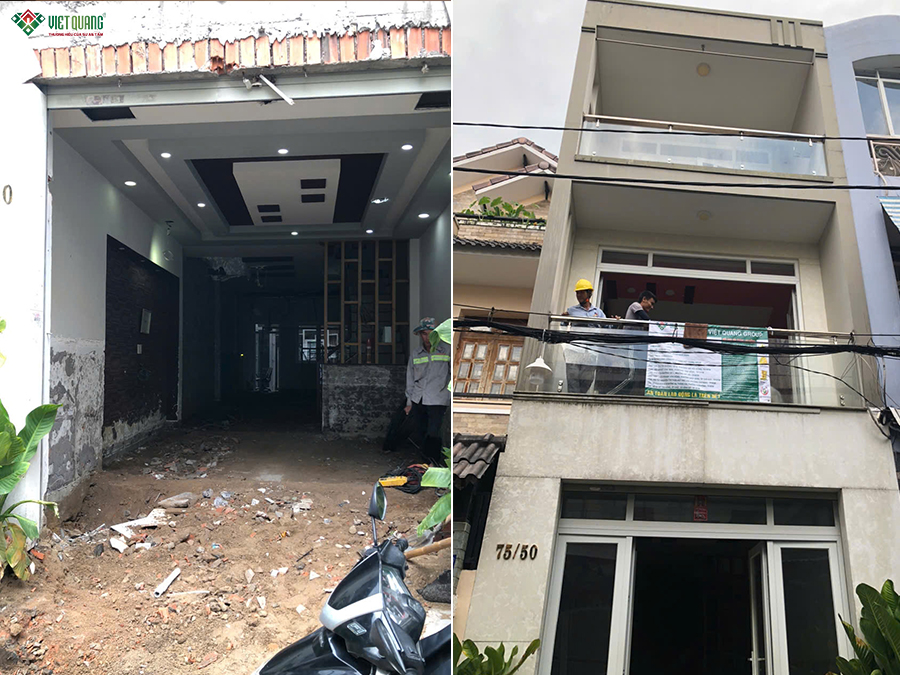 Sửa chữa nhà phố 3 tầng 4x16m phường Phú Thọ Hòa