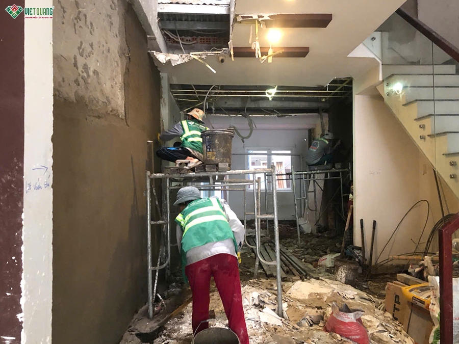 Sửa chữa nhà phố 3 tầng 4x16m phường Phú Thọ Hòa