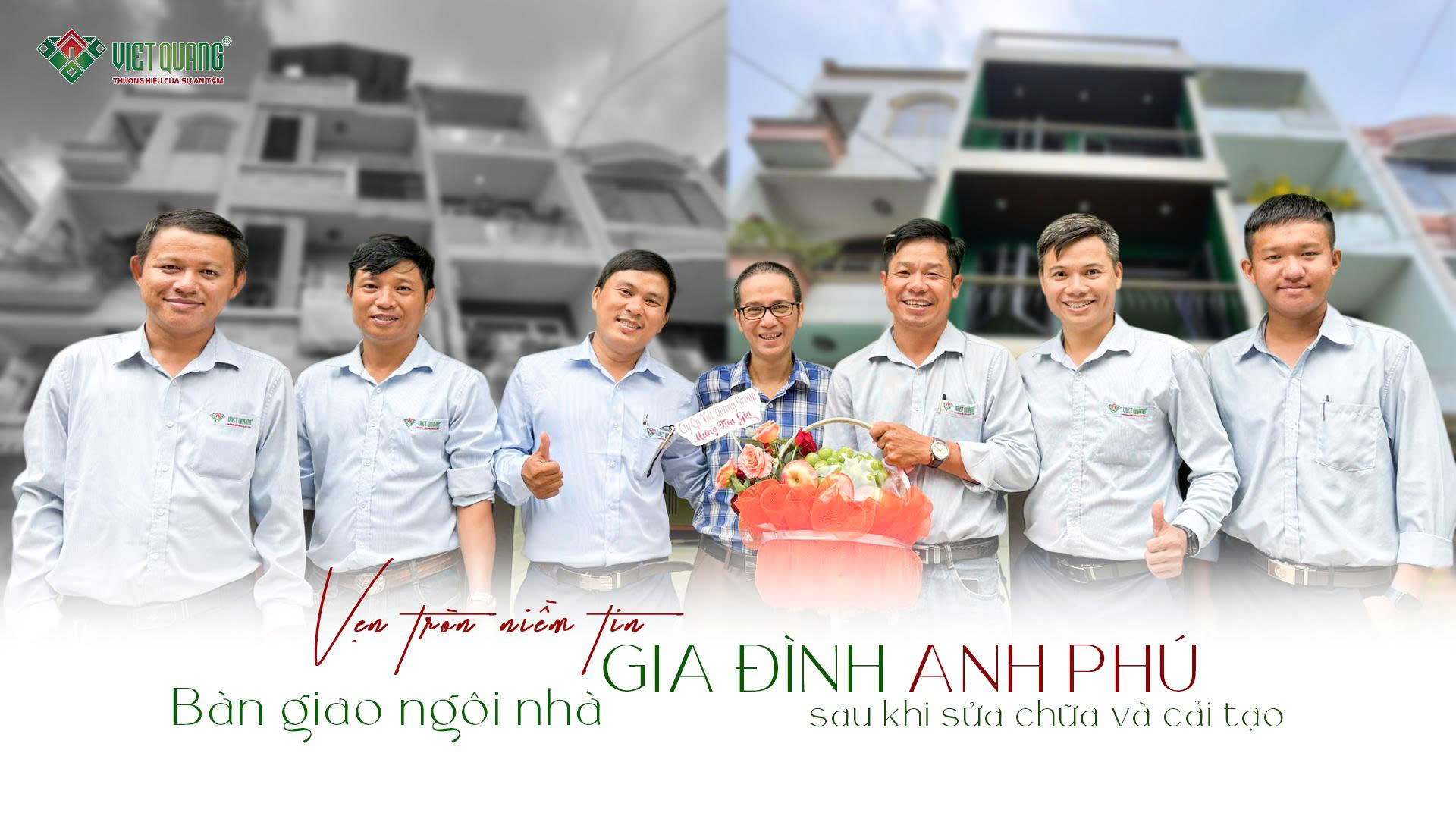 60 ngày lột xác ngôi nhà 3 tầng tum sân thượng cùng Việt Quang Group