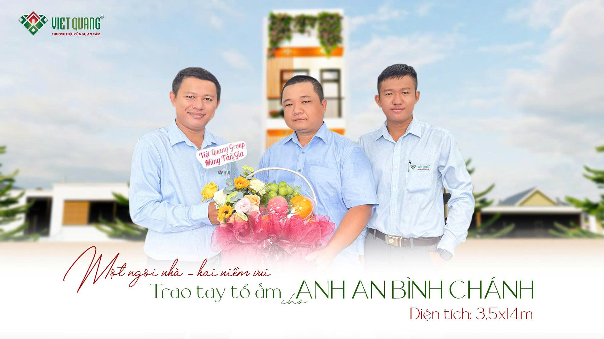 Anh An có cảm nhận gì khi nhận ngôi nhà 1 trệt 2 lầu tum sân thượng do Việt Quang xây dựng